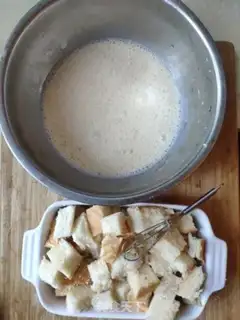 Make Bread pudding step 1