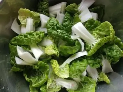 Make Garlic yellow cabbage step 1