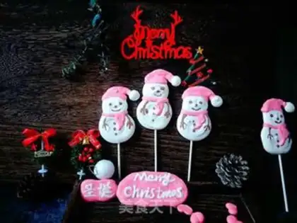 Make Snowman lollipops step 11
