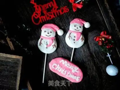 Make Snowman lollipops step 12