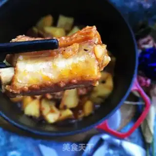 Make Potatoes made of red roasted ribs step 9