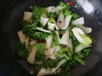 Make Garlic yellow cabbage step 7