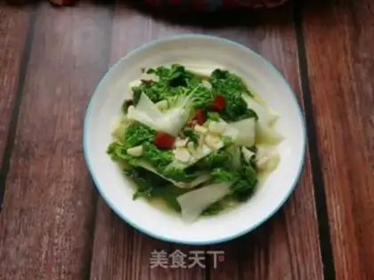 Make Garlic yellow cabbage step 8