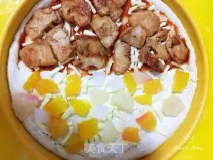 Make A fruit chicken double-packed pizza step 9