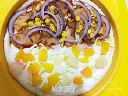 Make A fruit chicken double-packed pizza step 10