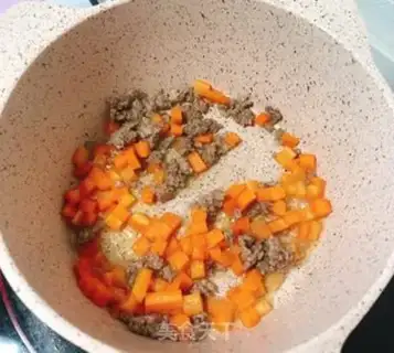 Make Carrot beef congee step 5
