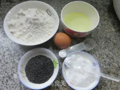 Make Black sesame fruit step 0