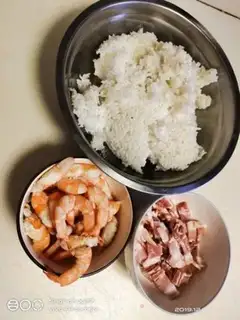 Make Bacon shrimp fried rice step 0