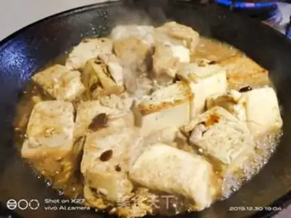Make Meat bean petals and tofu step 4