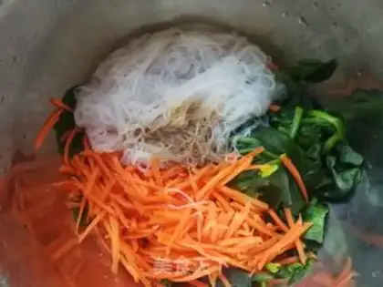 Make Carrot spinach fans step 7