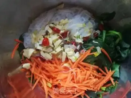 Make Carrot spinach fans step 8