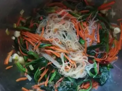 Make Carrot spinach fans step 9