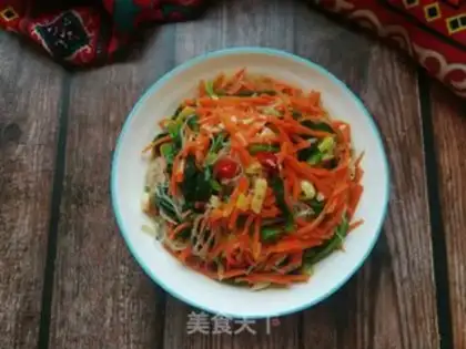 Make Carrot spinach fans step 10