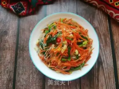 Make Carrot spinach fans step 11
