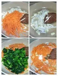 Make Spinach for carrots step 4