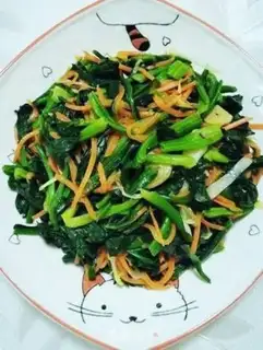 Make Spinach for carrots step 5