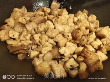 Make The tofu fried the meat step 2