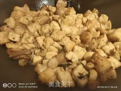 Make The tofu fried the meat step 3