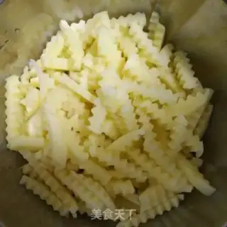 Make Potato fries and cheese step 2