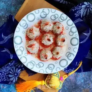 Make Pearl rice balls step 9
