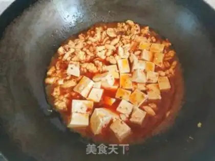 Make Chicken, garlic, tofu step 4