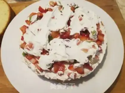 Make Fruit birthday cake step 6