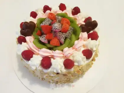 Make Fruit birthday cake step 9