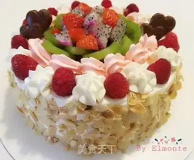 Make Fruit birthday cake step 11
