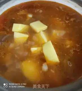 Make Tomato potato tail soup step 4