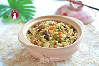 Make Weenie mushroom rice step 7