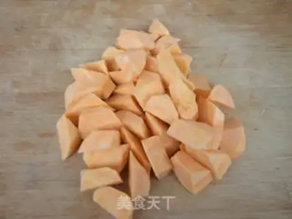Make ♪ ♪ The sweet sweet potatoes and rice ♪ step 5