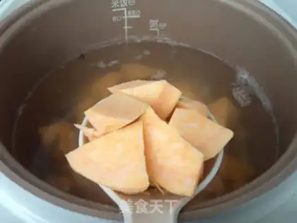 Make ♪ ♪ The sweet sweet potatoes and rice ♪ step 6