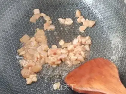 Make Five-colour chicken fried rice step 6