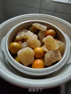 Make Ice cream and gold oranges step 4