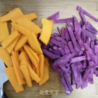 Make Potato pumpkin sweet rice step 0