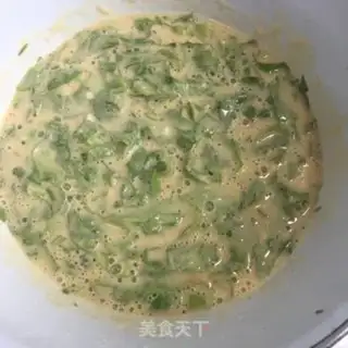 Make Egg celery pancakes step 2