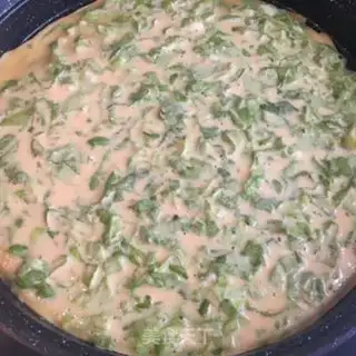 Make Egg celery pancakes step 4