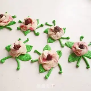 Make Flower buns step 28