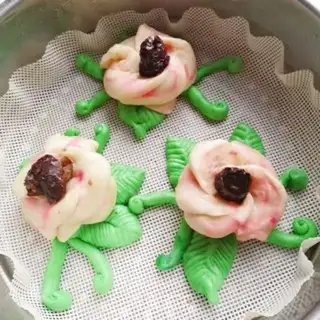 Make Flower buns step 30