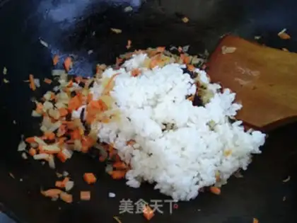 Make Vegetable rice with beef sausage step 6