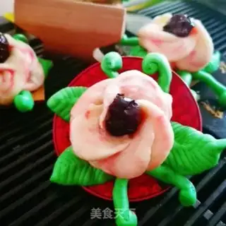 Make Flower buns step 35
