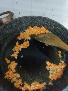 Make Egg fried rice step 2