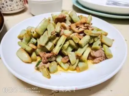 Make Four-season bean fried meat step 9