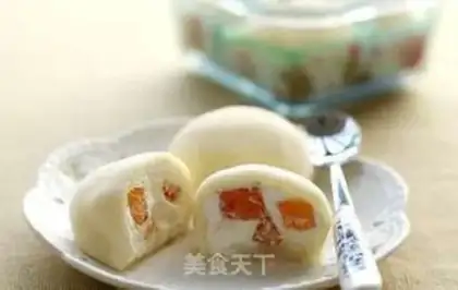 Make Mango Snowmen step 8