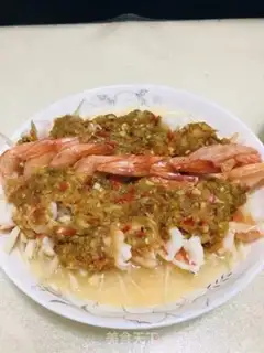Make Garlic fan shrimp step 13