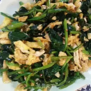 Make Egg silk, spinach step 7