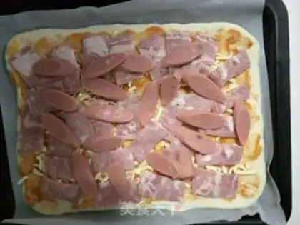 Make Bacon sausage pizza step 7