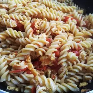 Make Tomato eggs. Noodles step 5