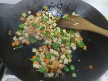 Make Sour chicken carrots and green peppers step 7