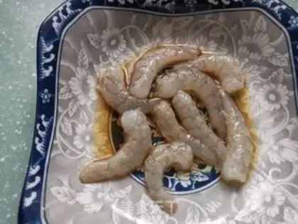 Make Shrimp tofu step 1